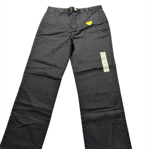 Cat and Jack adjustable waist reinforced knee black pants NWT 12H - Picture 1 of 3